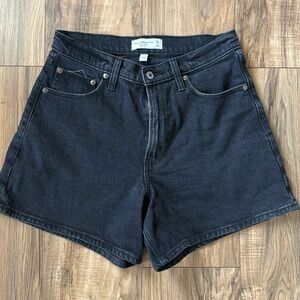 Abercrombie & Fitch Curve Love High Rise Dad Shorts